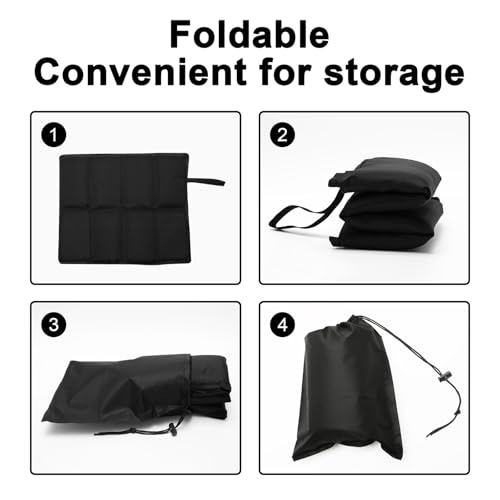 Lot de 2 Tapis de Siège Pliable, 45 x 35 cm Coussin de Siège Étanche et Isolant avec Sac de Rangement, Tapis d'Assise pour Camping, Randonnée, Pêche, Stade, Plage – Image 5