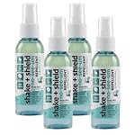 Best Bee Brothers Shake + Shield No-See-Ums Gnat Spray – Non-Greasy Bug Spray Body Mist Made with Plant-Based Ingredients, 2 Oz. (4 Pack)