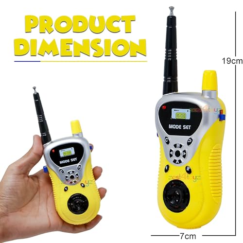 Image of Handheld Kids Pretend Play Phone Toy Set of 2, Educational Role Play Mobile Toy for Kids, Interactive Learning Toy Phones, Fun Gift for Boys Girls, Battery Operated Toy Phone Set