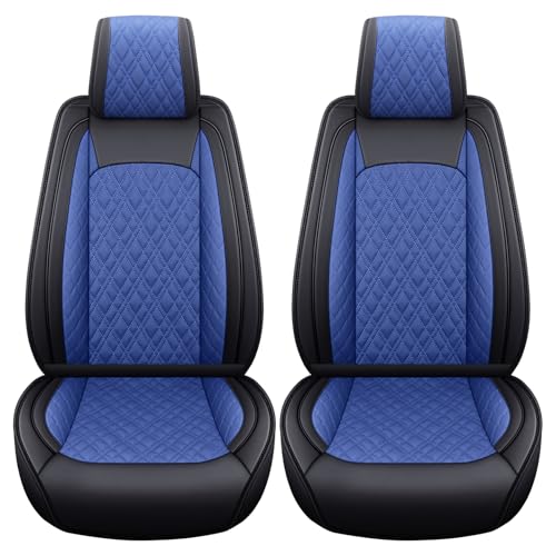 Image of YIERTAI Car Seat Covers for Dodge Ram Fit 2009-2026 1500 2010-2026 2500 3500 Classic Bighorn Longhorn Laramie Tradesman Truck Blue Front