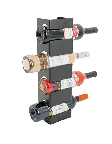 tradeNX Weinregal Flaschenhalter | modernes Design | inkl. Montagematerial (Schwarz) Cover