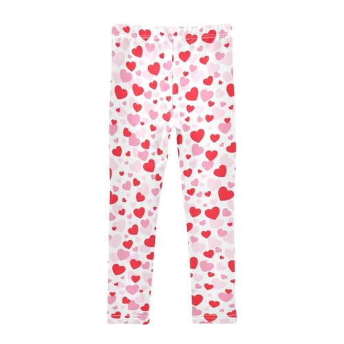 Red Hearts Girls' Leggings Toddler Doodles Kids Yoga Pants Dance Active Tights 5T Multi2