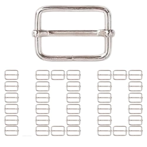 Hebillas para artes creativas – 100 hebillas metálicas creativas anillo rectangular | Ajuste de correas versátiles para mochilas, cinturones, uso doméstico y comercial, b, Se référer au descriptif