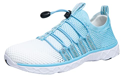 DLGJPA Women's Quick Drying Water Shoes Gradient Color for Beach or Water Sports Lightweight Slip On Walking Shoes