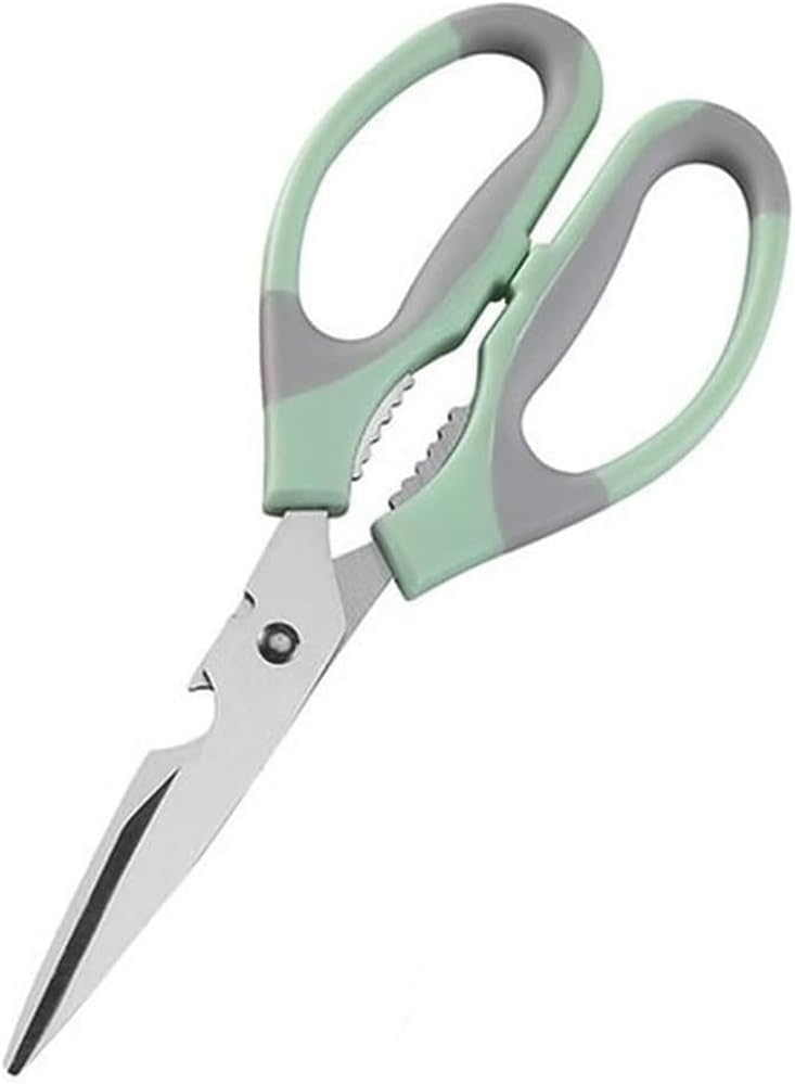 Kitchen Scissors, Multi-functional Chicken Bone Shears, Stainless Steel Household Barbecue Fish, Chicken, And Duck Cutting Shears(Blue)