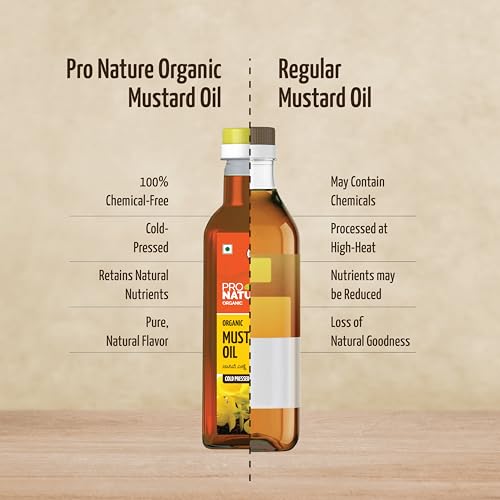 Image of Pro Nature 100% Organic Mustard Oil, 500ml (Pack of 2)