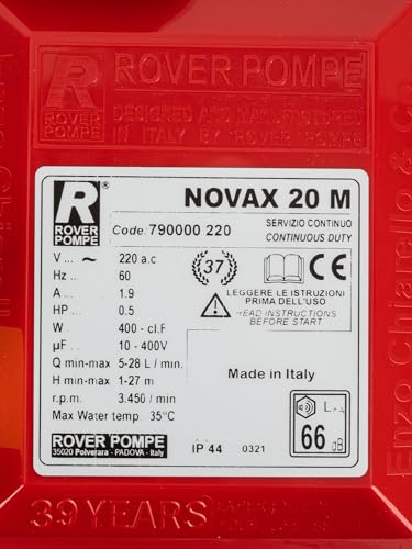 Rover Elektrische Pumpe für Wein, Novax 20 M, Edelstahl, Elektropumpe