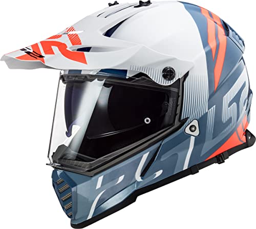 LS2 ti propone il suo casco integrale Adventure, l'MX436 - PIONEER EVO : Sicurezza: In policarbonato KPA riconosciuto per la sua resistenza con un peso contenuto di 1350g +/- 50 EPS multi-densità per un assorbimento degli urti ottimizzato Sistema di rilascio di emergenza ERS che consente l'estrazione rapida delle schiume da parte del personale medico Piastra metallica di sicurezza che rinforza la giunzione tra mentoniera e casco Chiusura del sottogola tramite fibbia micrometrica rapida ed efficiente