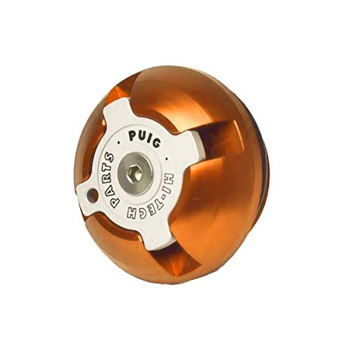 Bouchon d’huile carter Puig orange avec fixation de sécurité pour moto