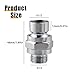 Shower Head Swivel Adapter, Solid Brass Shower Connector Ball Joint Adjustable Shower Arm Extension Universal Showering Component