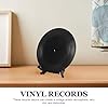 Ciieeo Vinyl Record Decoration with Bracket Vintage round Black Plastic Wall Sculpture Aesthetic Wall Decor for Home Living Room Decoration Use #2