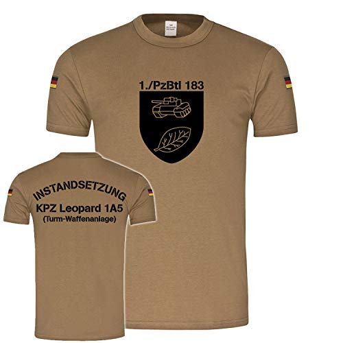 T-shirt BW Tropen 1 PzBtl 183 Boostedt Leopard 1A5 Vert XXL