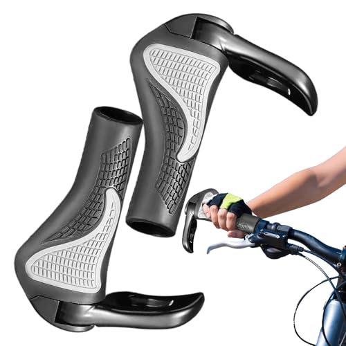 Hogvinnatil Manillar de empuñaduras para Bicicletas de Carretera, agarres de Manillar de Ciclismo de montaña - Ajustar el Mango de Bicicleta de Goma ergonómica contra el Deslizamiento - 2X Mango de