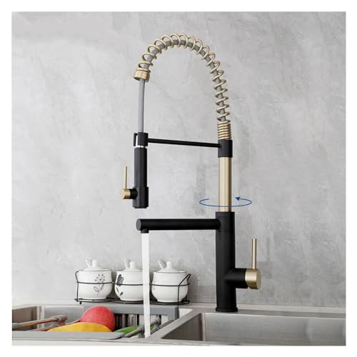Évier de cuisine pulvérisateur Pull Down double ressort en acier inoxydable