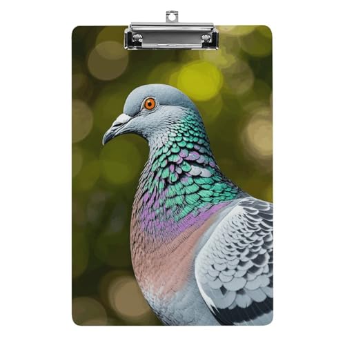 Porte-bloc A4 acrylique gris pigeon 31,8x21,6 cm pour bureau