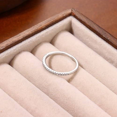 Classic Cubic Zirconia Stackable Wedding Bands Simulated Diamond cz Promise Ring for Women Jewelry Gifts3