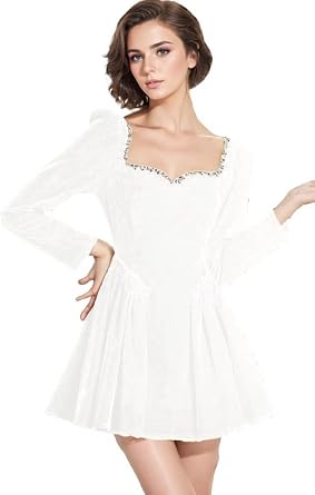 Long Sleeve Velvet Wedding Dresses for Brides Crystal Sweetheart Neck Short Bridal Gowns with Pockets