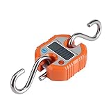 WeiHeng Báscula de Equipaje Digital Escala digital colgante con gancho LCD-Display 150kg / 300lb(Naranja)