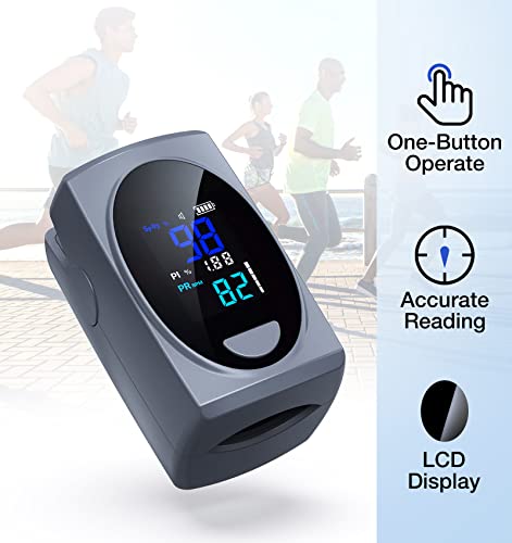 Pulse Oximeter Fingertip, Digital Blood Oxygen Saturation Monitor For Heart Rate Monitor And Spo2 Levels, Portable Lcd Pulse Oximeter (Batteries Included) #TOP3