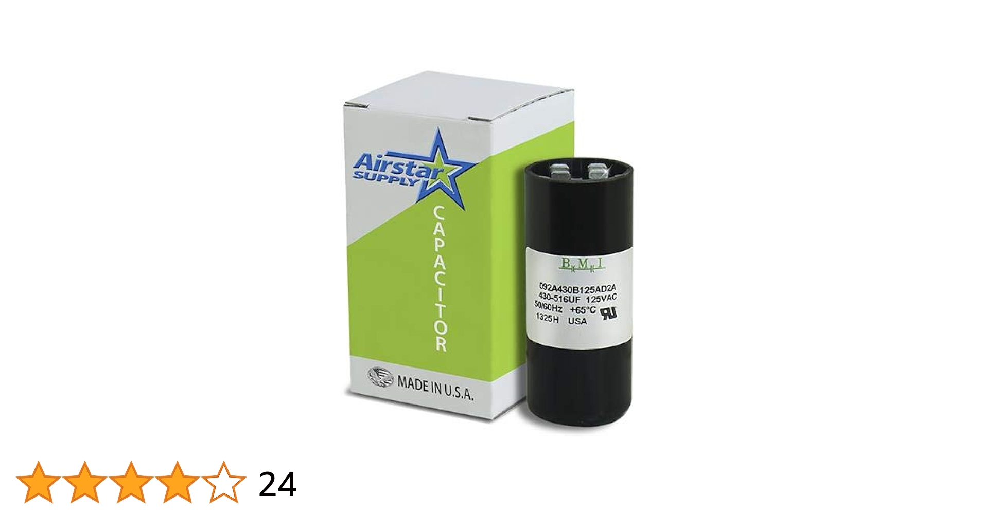 まぁ～  430-516 uF x 110/125 VAC - BMI Start Capacitor