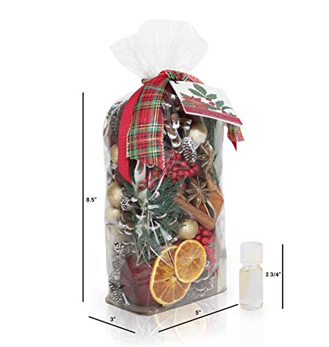 Andaluca Holiday Memories Potpourri | Made in California | Large 20 oz Bag + Fragrance Vial | Scents of Orange Zest, Sparkling Cassis and Clove