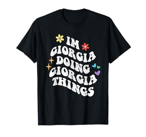 Photo de Retro Groovy Im Giorgia Doing Giorgia Things Funny Mother's T-Shirt