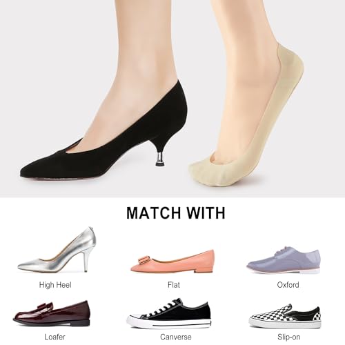 Image of No Show Socks Womens Liner Ultra Low Cut Non Slip Invisible Socks for Flats