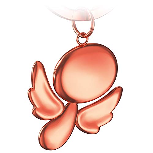 Preisvergleich Produktbild FABACH Schutzengel Schlüsselanhänger Furfur - Edler Engel Anhänger aus Metall in glänzendem Roségold - Geschenk Glücksbringer Auto Führerschein - Fahr vorsichtig