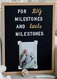 Black Letter Board 12x16 with 800+ Pre Cut & Sorted White, Gold & Cursive Style Felt Letter Board Le