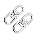 Painhongzh 2pcs Swivel Shackle Ring Marine Hardware Stainless Steel Rotation Quick Hook Buckle for Rock Climbing Hiking Rotated Carabiner