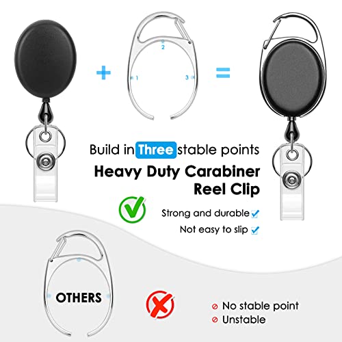 2 Pack Retractable Badge Holders & 10 Pack Clear Badge Holders #TOP2