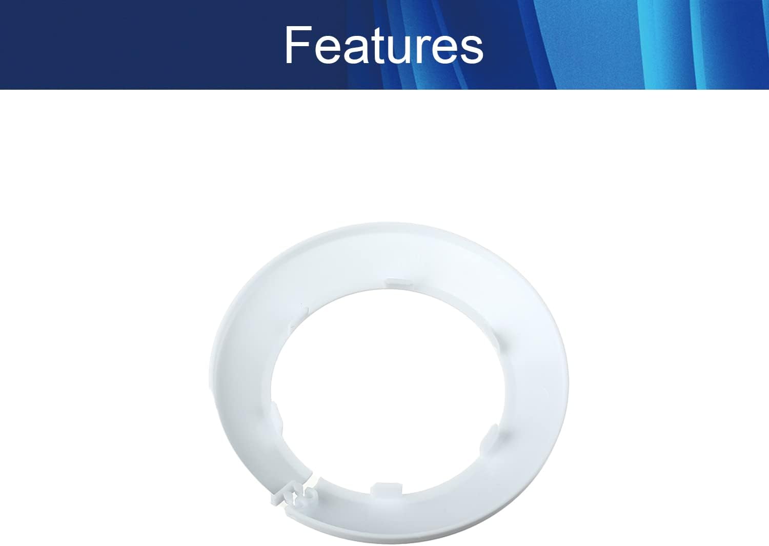Plastic Pipe Cover Fit 2.95" Outer Diameter Pipe, 75mm White Flange Water Pipe Cover Decoration Escutcheon Collar for Bathroom Sink Drain and Vent Pipes 1Pc