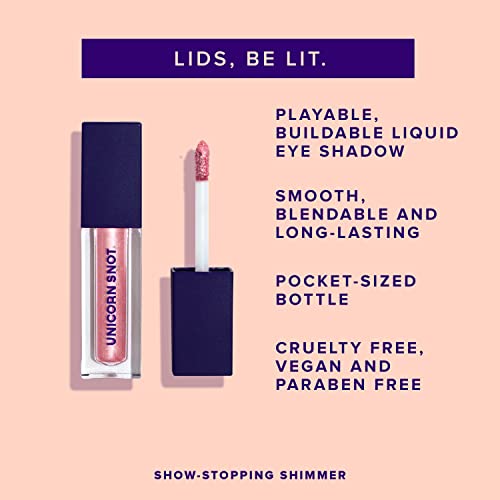 Unicorn Snot Eyelighter - Liquid Eyeshadow Makeup - Long Lasting, Glitter Eyeshadow W/Buildable Intensity - Cruelty Free - Gluten Free - 0.17Oz/5Ml (Pop/Pink Icing) #TOP2
