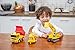 JOYIN 3 in 1 Friction Powered City Construction Vehicle Car Set Including Helicopter, Excavator, and Construction Truck, with Lights and Sounds/Sirens