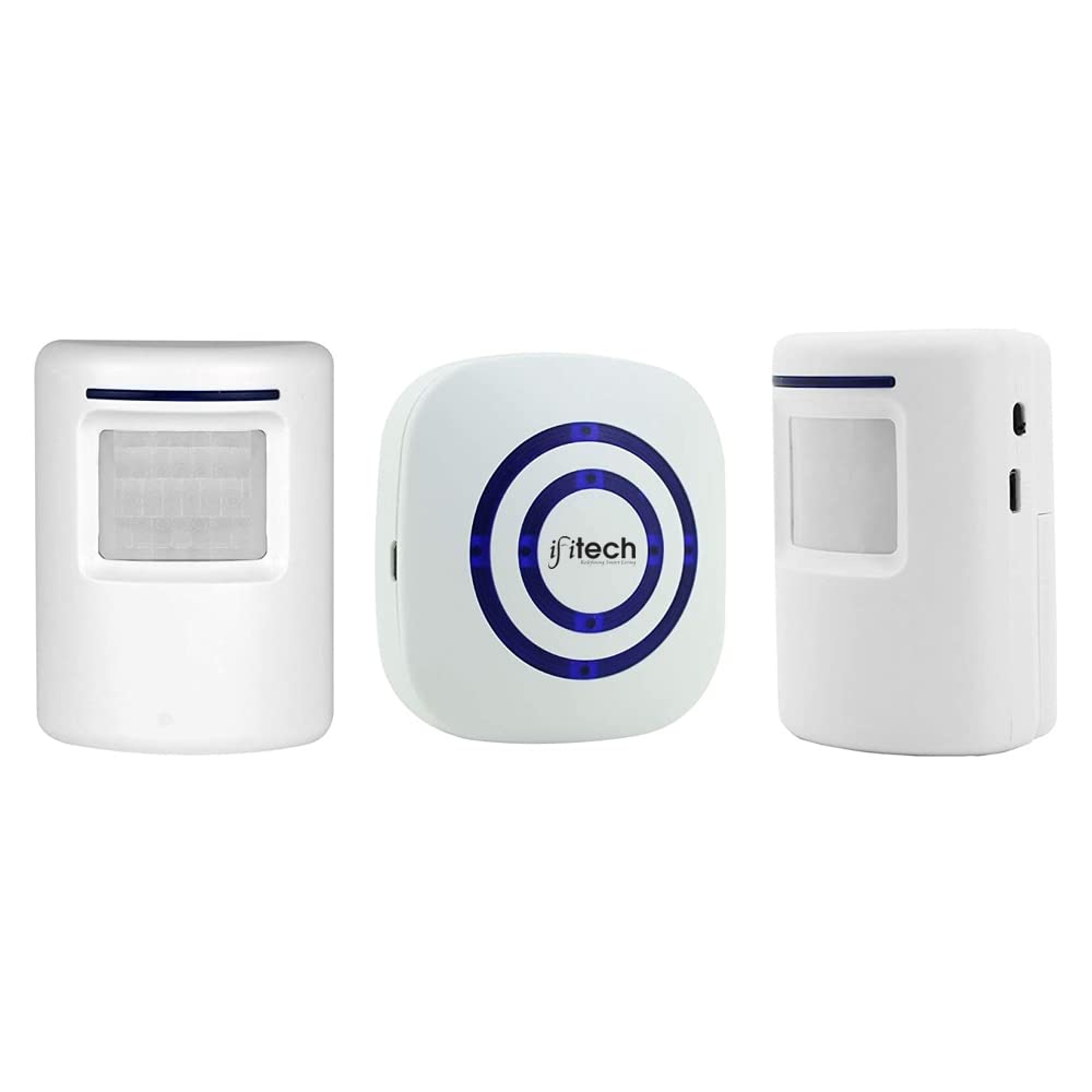 IFITech Wireless PIR Motion Sensor Security Door Alarm with 38 Chime Tunes, 4 Adjustable Volume & LED Indicators for Home, Office, Shop, Hotel or Other Buildings-image-4
