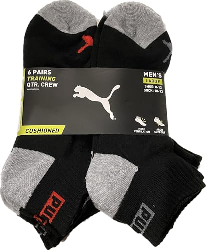 Chaussettes d'entrainement PUMA anti-frottement homme lot de 6 paires 36-47