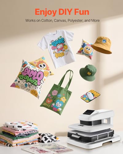 VEVOR Auto Heat Press Machine, 15 x 15 inch, T-Shirt Press Machine with Auto Release and Adjustable Pressure, Digital Display, Rapid Heating, for Sublimation, Vinyl, Heat Transfer Projects, White - Image 4