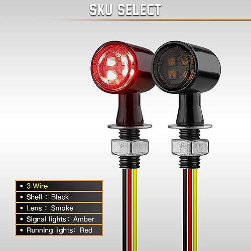 Luzes indicadoras LED para motocicleta | sinais de direção para motocicleta, antolhos LED universais