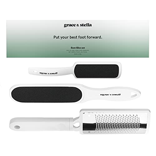 Callus Remover Foot Files for Pedicures & Soft Feet (3 Pc Set) - Includes 2 Double Sided Foot Files + 1 Colossal Pedicure Foot Rasp Callus Remover Foot Files for Pedicures & Soft Feet (3 Pc Set) - Includes 2 Double Sided Foot Files + 1 Colossal Pedicure Foot Rasp