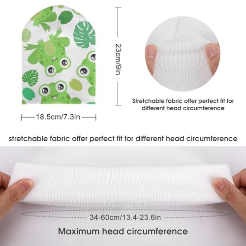 Cute Frog Pattern Kids Beanie Hat for for Girls Boys Children Cap Winter Knitted Chemo Cancer Headwear Accessories Gifts Decoration Black2