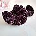 Velvet Scrunchie, 2 pcs Hair Scrunchies, Elastic Band, handmade, pom pom hair tie (Purple)