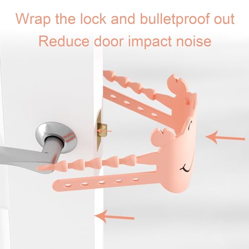 Image of Door Buffer Mute Lock Cover, Room Windproof Door Sound mat, Bedroom Door Loose Close not Close to the Door clamp mat Device (Gray)