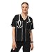 FIGS Bello Cargo Scrub Top for Women - Black/White, XL