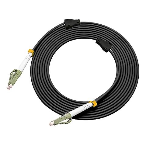 Jeirdus 150Meters LC to LC Outdoor Armored Duplex 50/125 OM2 Fiber Optic Cable Jumper Optical Patch Cord Multimode 150M LC-LC Cover
