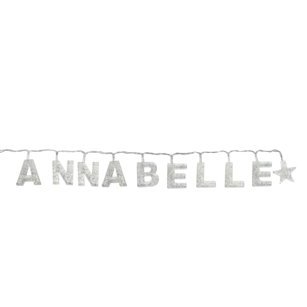 Gifts Direct 2 U ANNABELLE - Indoor Decorative LED String Lights Hanging Decorations Light Up Your Name in LED Clear Lights