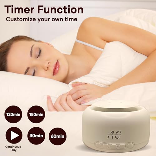 White Noise Sound Machine – Sound Machine for Sleep – 3 Timer Sound Machine with 30 Natural Soothing Sounds, 30 Level Volume Light White Noise Machine for Baby and Adult Powered AC or USB - Image 3