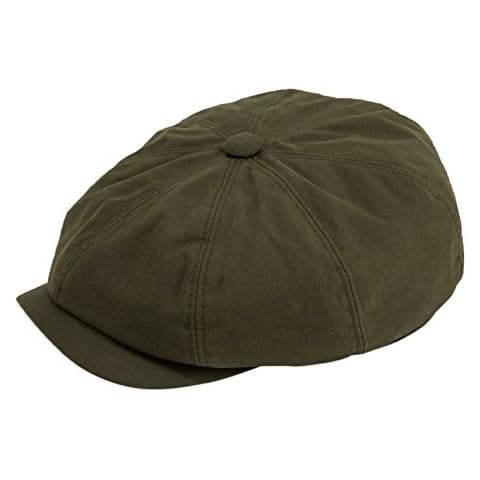 Gamble & Gunn 'Huntsman' Brown Waxed Cotton 8 Panel Button Top Cap (55cm) Cover