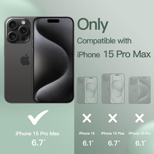 Image of JETech Silicone Cover Case for iPhone 15 Pro Max 6.7-Inch, Silky-Soft Touch Full-Body Protective Phone Case, Shockproof Cover (Midnight Green)