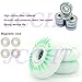 JCCHT Light up Inline Skate Wheels Luminescence Roller Skate Replacement PU Wheels 60mm~110mm with Bearings 90A 8-Pack,Green,80MM