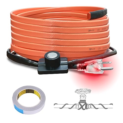 Cupohus 25FT Water Pipe Heat Tape with Thermostat